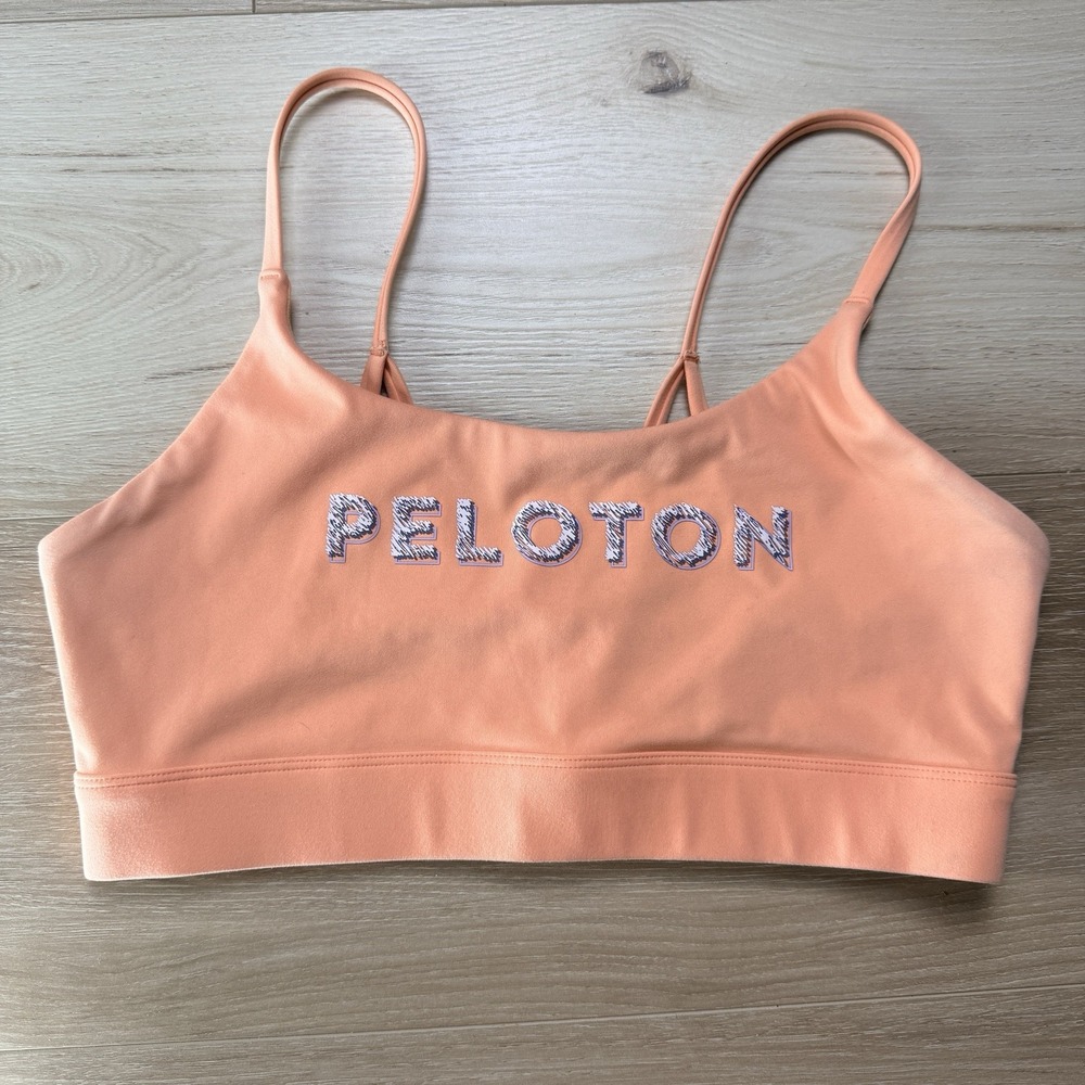 Women's Peloton Peach Sports Bra Medium‎ Strappy Back